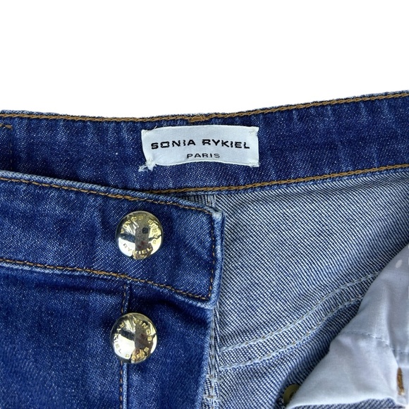 Sonia Rykiel Womens Bootcut Jeans Sz 40 / 31x32 High Rise Button Closure Luxury - Picture 6 of 16